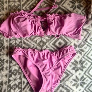 Lavender Bikini Barely been Warn top XL bottoms S